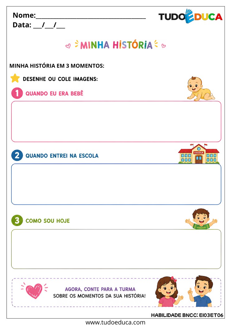 Atividade Inclusiva sobre Minha História
