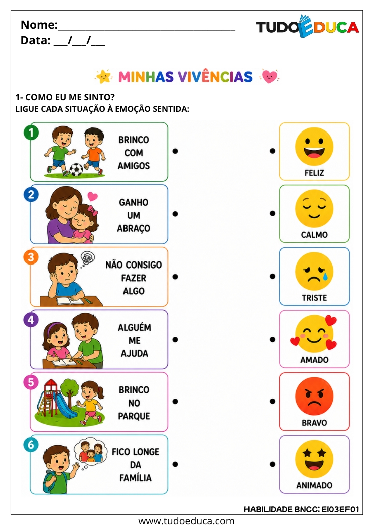 Atividade inclusiva sobre ideias e vivências para autistas