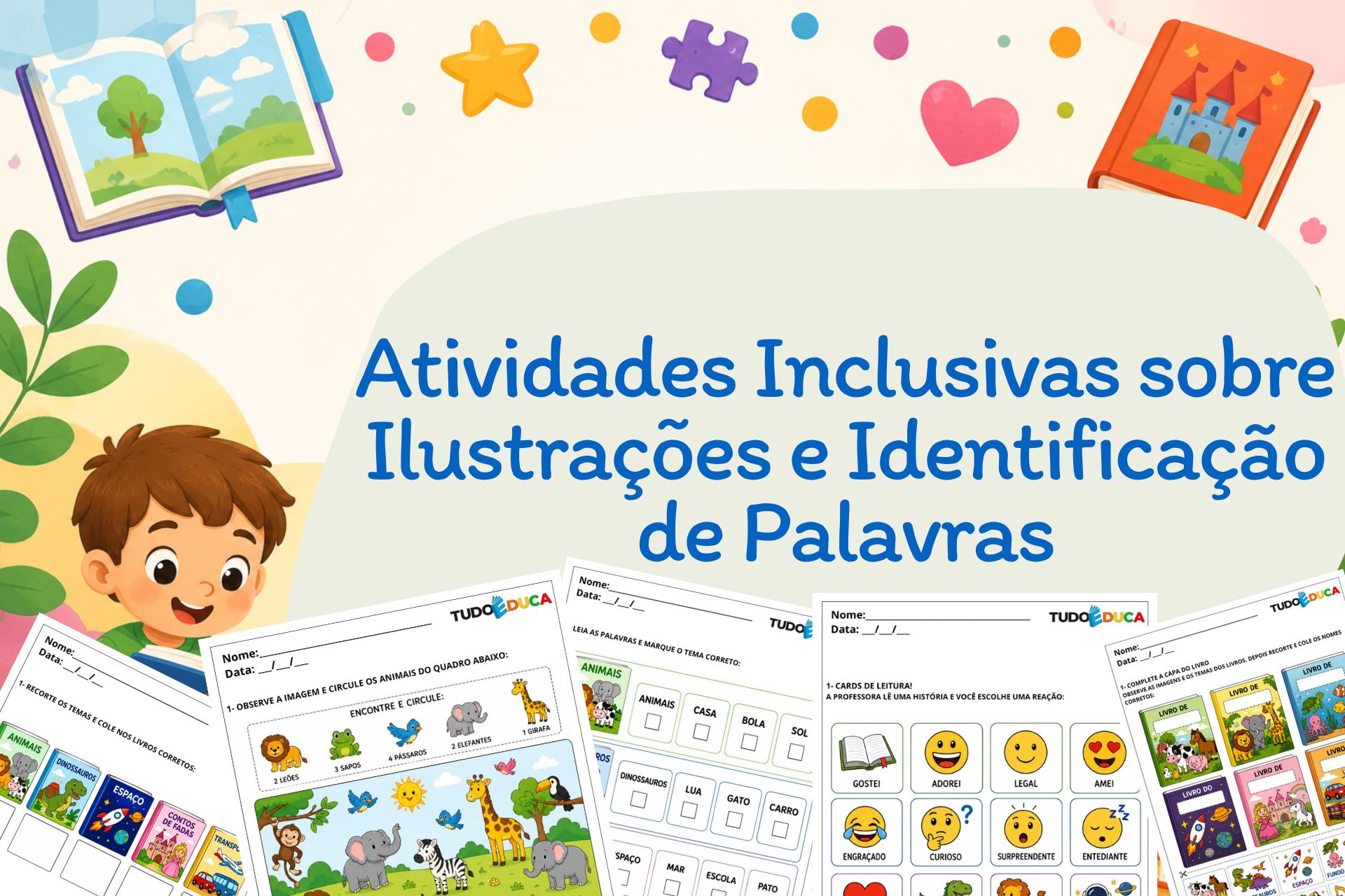 Atividades Inclusivas sobre Ilustrações e Identificação de Palavras
