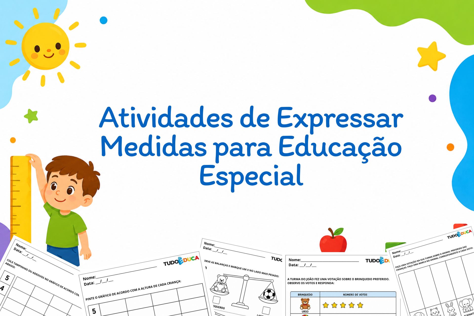 Atividades de Expressar Medidas para Educação Especial