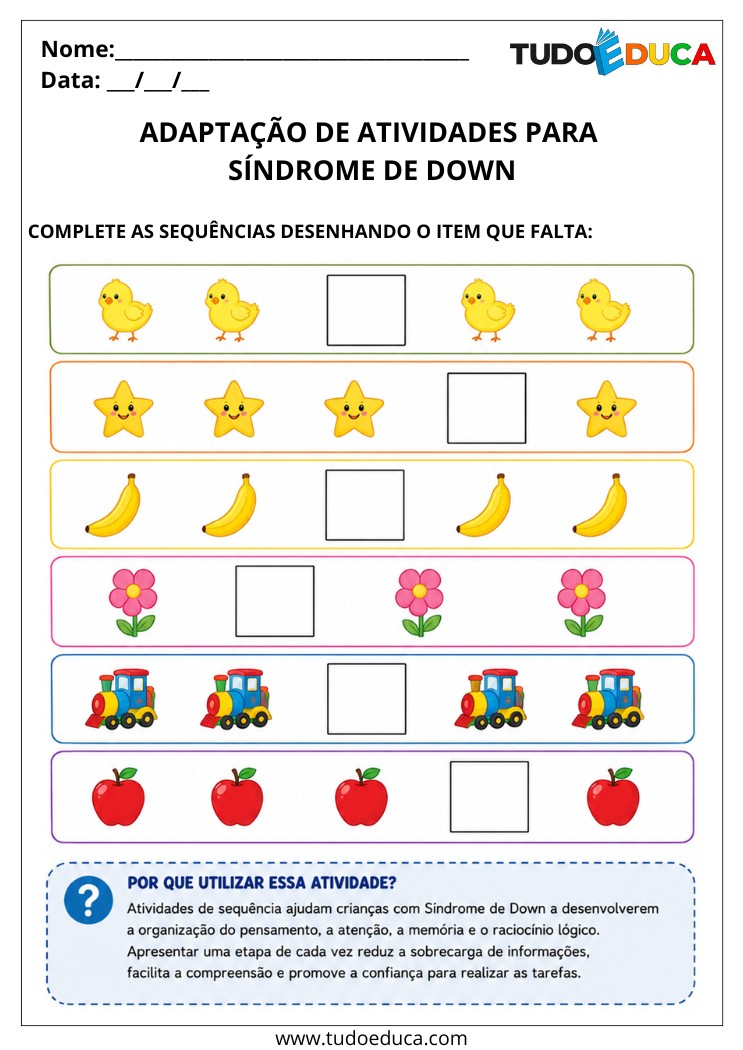 Adaptar Atividades para Crianças com Síndrome de Down