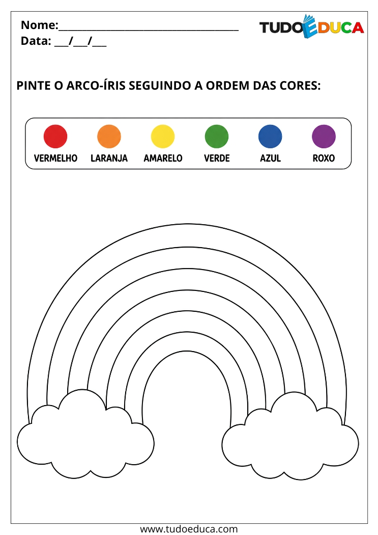 Atividade de Pintura Guiada conforme legenda para Autista