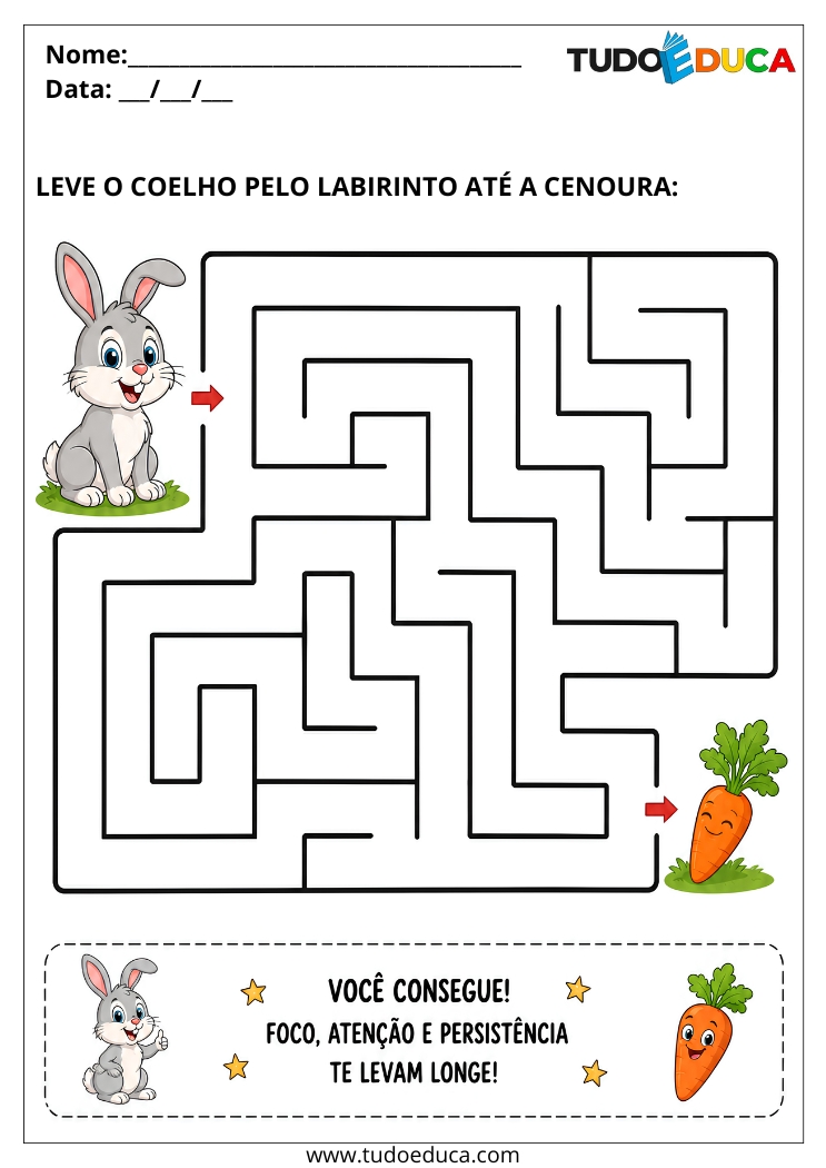 Atividade de labirinto com Animais para Alunos com Autismo