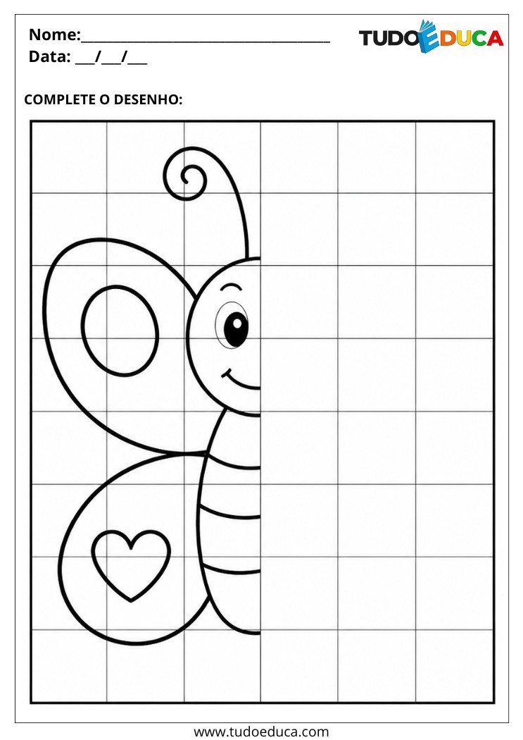 Atividade para Educação Especial continue o desenho