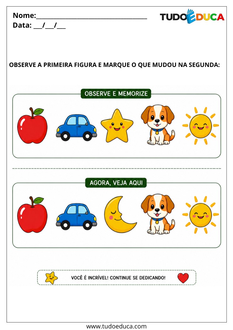 Atividade para Educação Especial encontre o erro