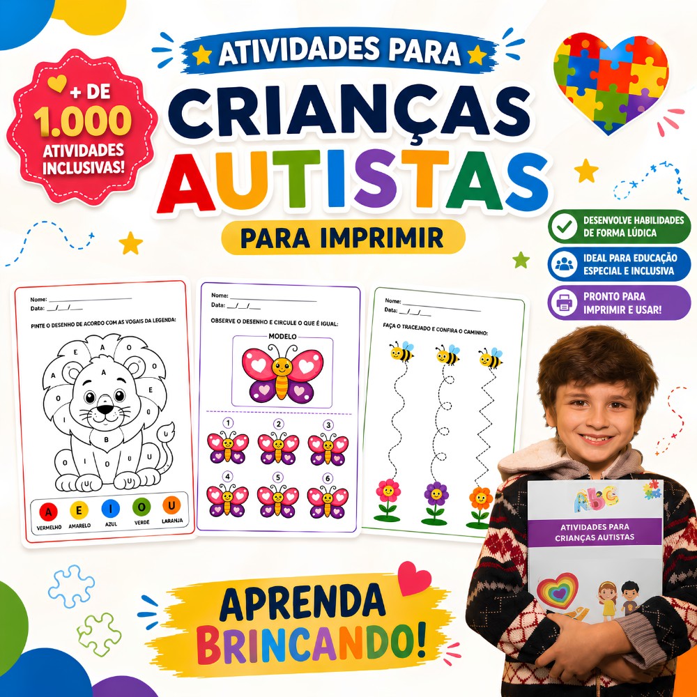 Banner Atividades para Crianças Autistas