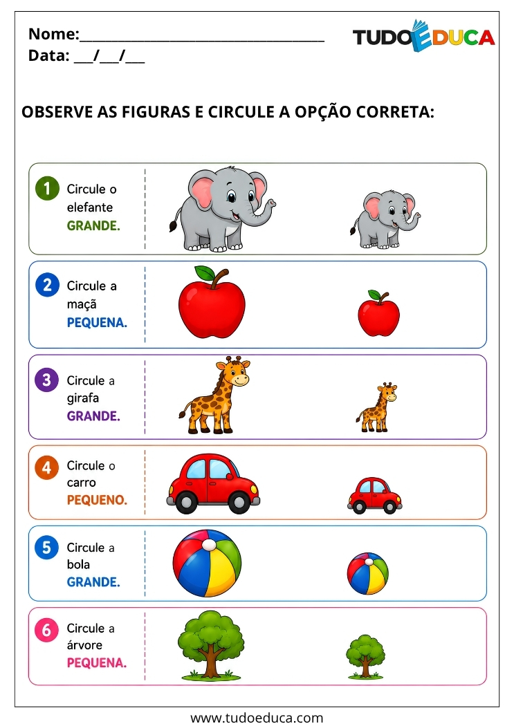 Atividade Adaptada para Autismo observe e responda para Imprimir