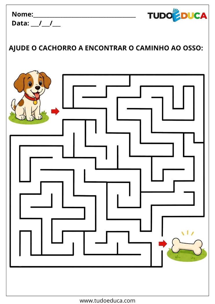 Atividade Inclusiva labirinto para Imprimir