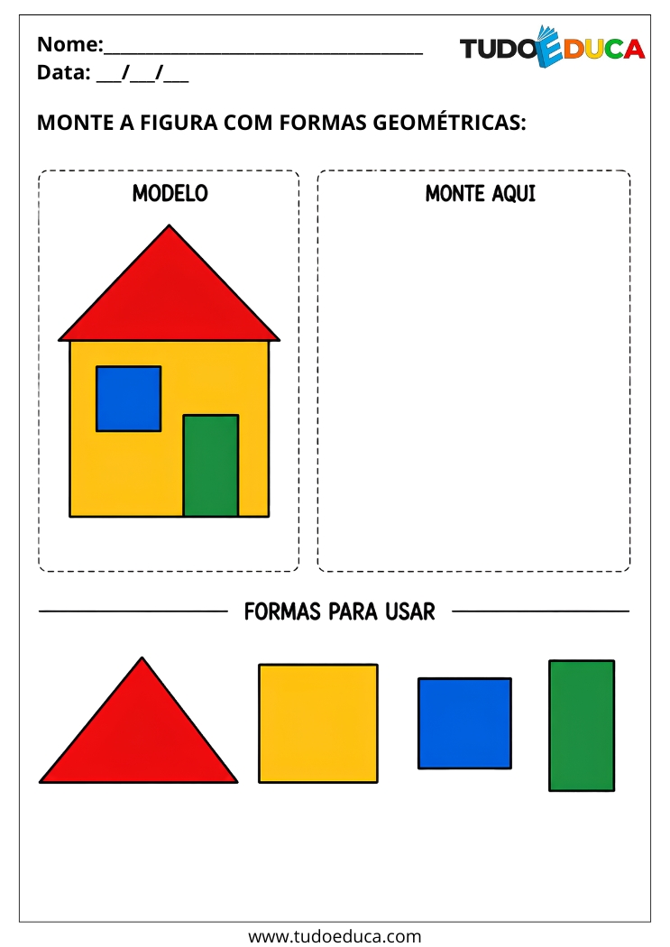 Atividade com Formas Geométricas para Autista