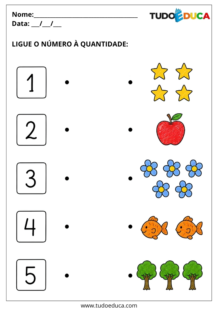 Atividade de Pareamento de quantidades para Deficiência Intelectual