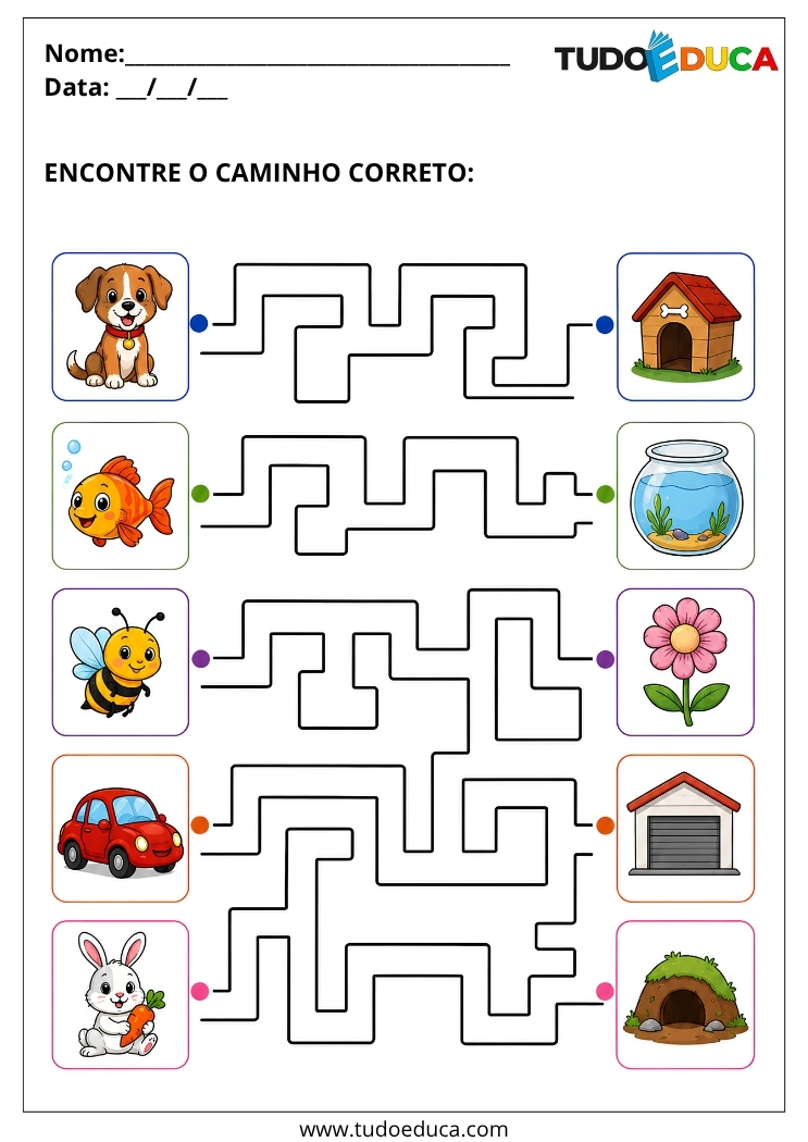Atividade encontre o caminho para Sala de Recursos Multifuncionais