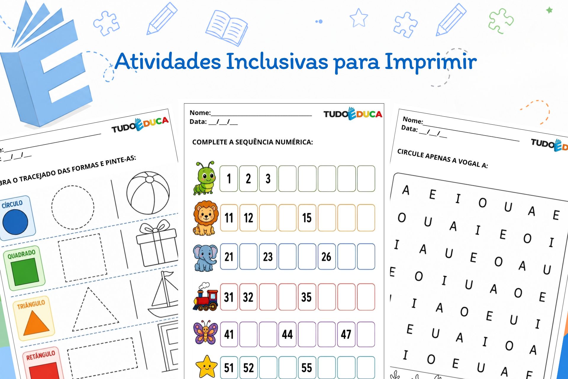 Atividades Inclusivas para Imprimir