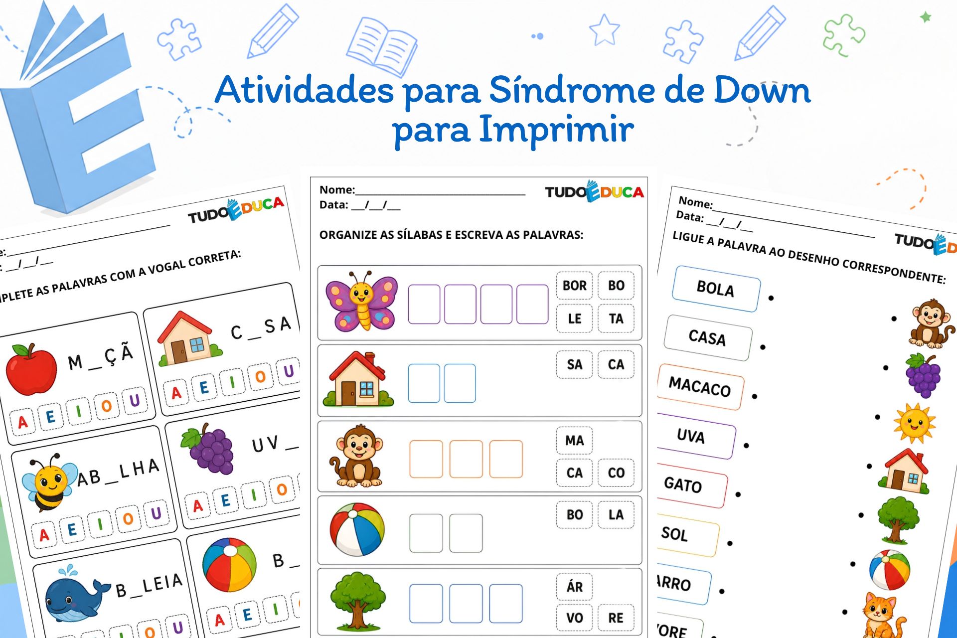 Atividades para Síndrome de Down para Imprimir