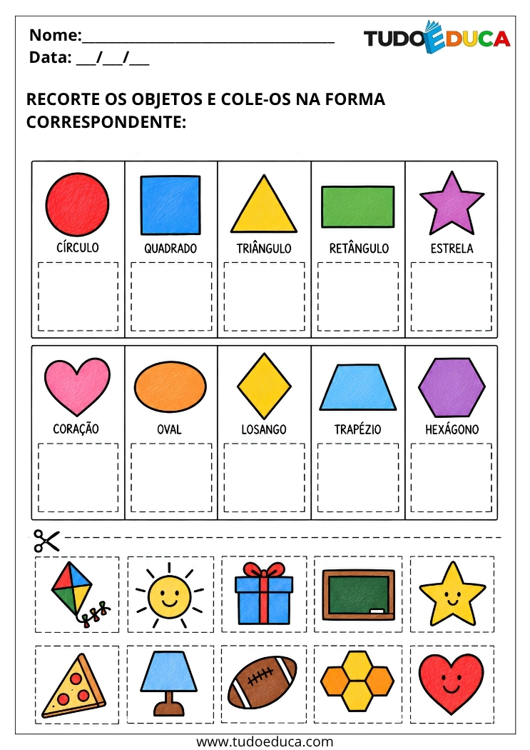 Atividade de Concentração com formas para TDAH
