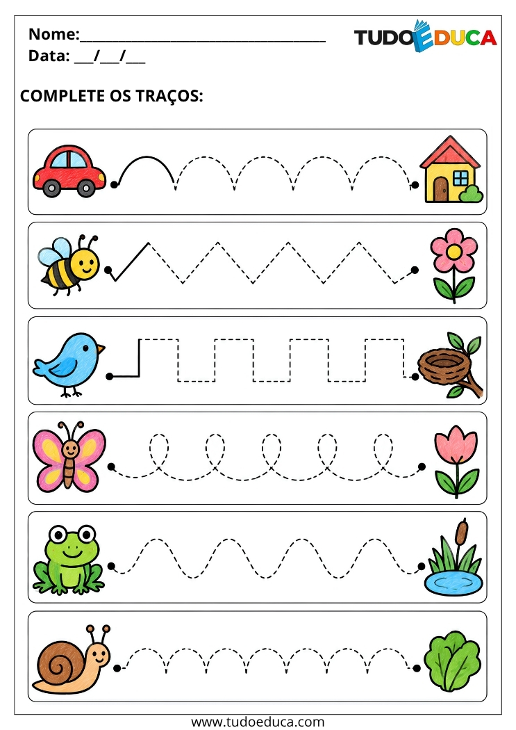 Atividade de Coordenação Motora para Educação Infantil