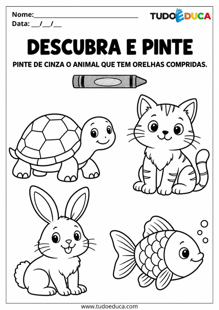 Atividade de Pintura Dirigida com animais para Autismo