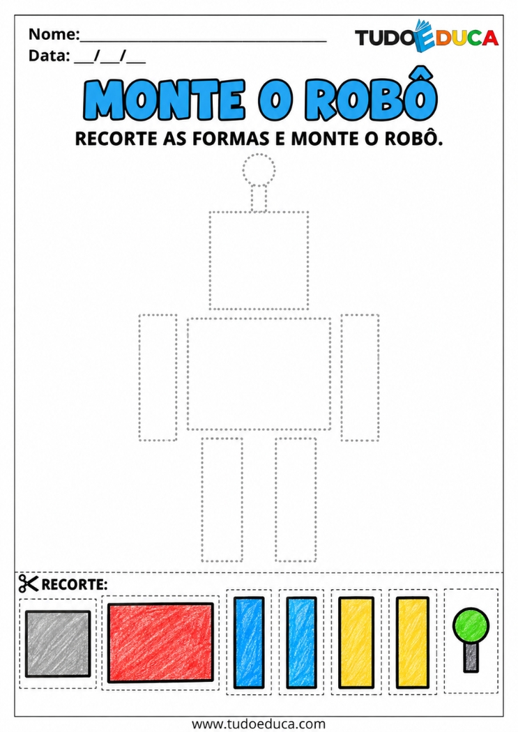 Atividade de Recorte e Cole para Educação Infantil