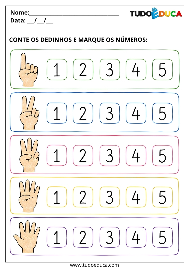 Atividade de contagem para deficiência intelectual