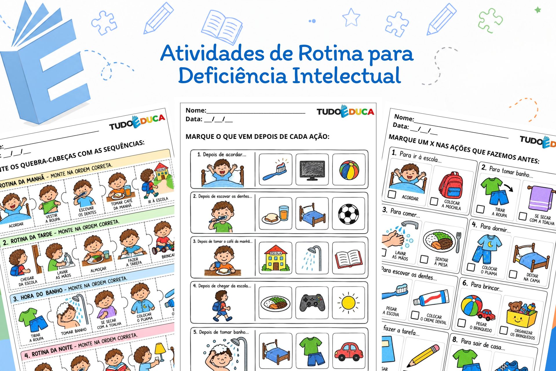 Atividades de Rotina para Deficiência Intelectual
