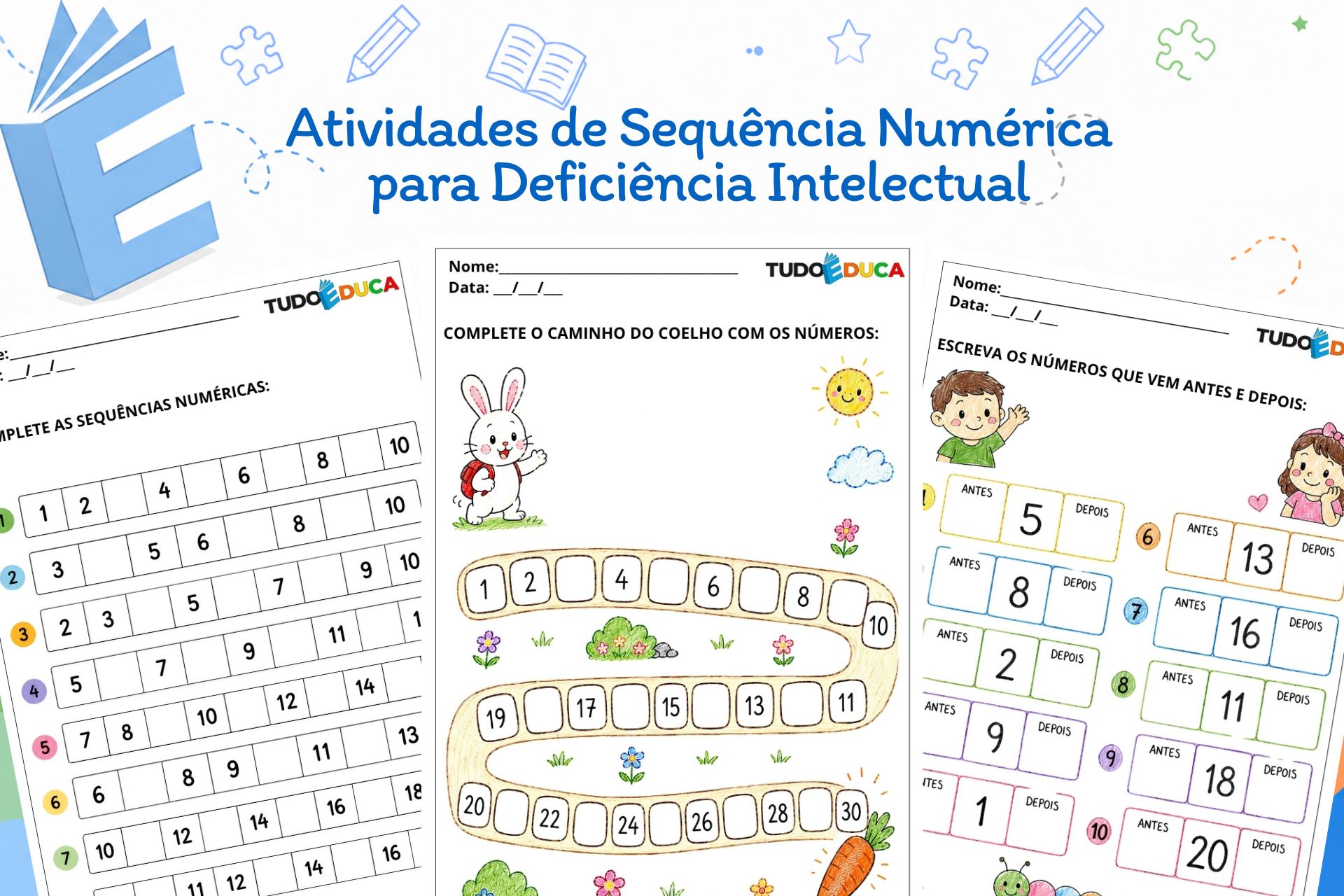 Atividades de Sequência Numérica para Deficiência Intelectual
