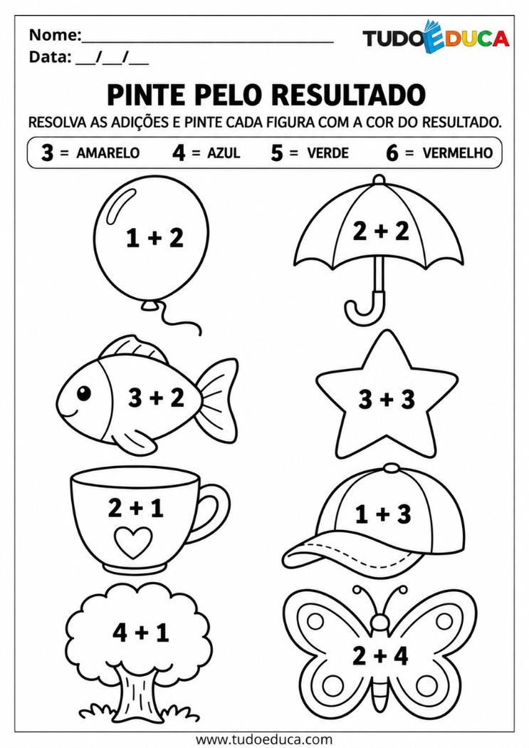 Atividade de Adição Simples para Deficiência Intelectual