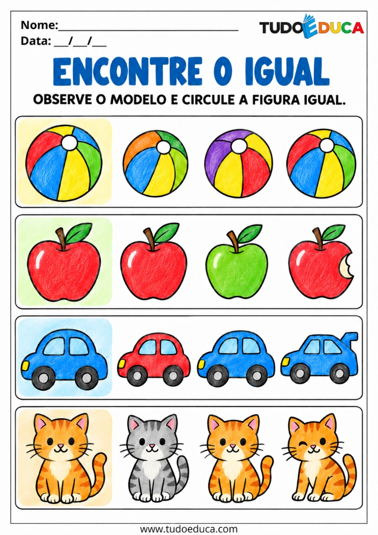 Atividade de Associação de Imagens para Autismo