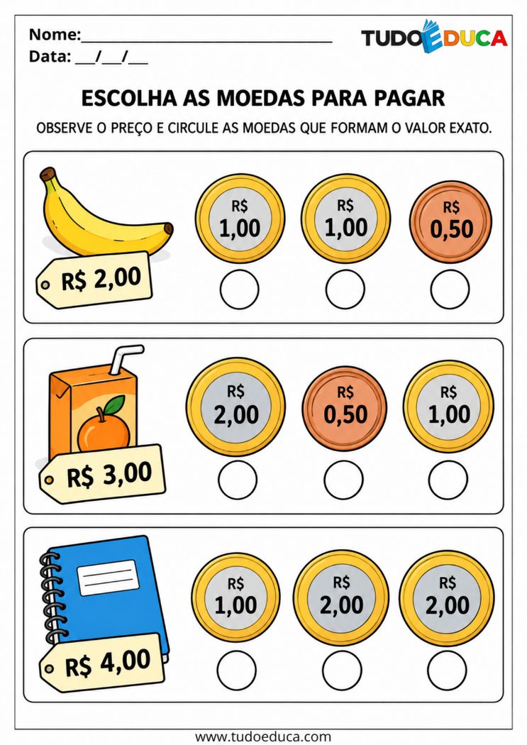 Atividade de Autonomia para AEE fazendo compras
