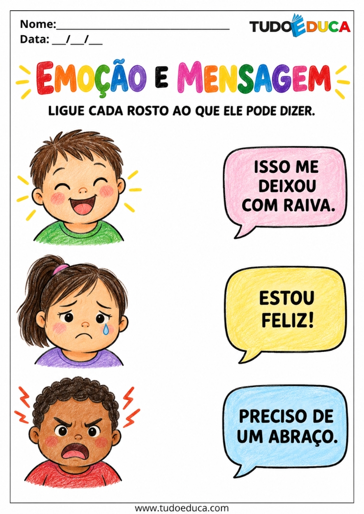 Atividade de Comunicação e emoções para Síndrome de Down