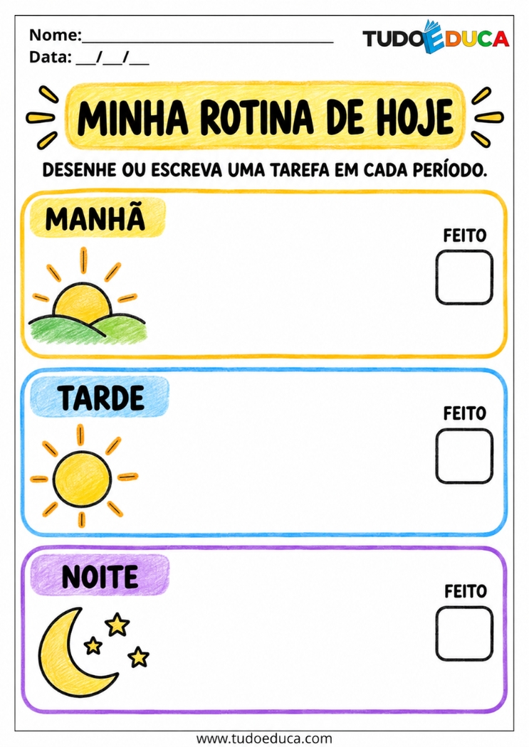 Atividade de Organização da Rotina para TDAH