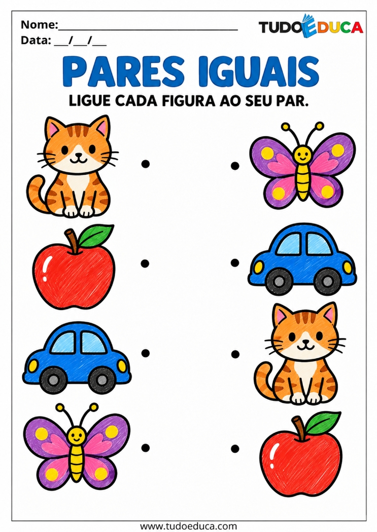 Atividade de Percepção Visual com pares para Autismo