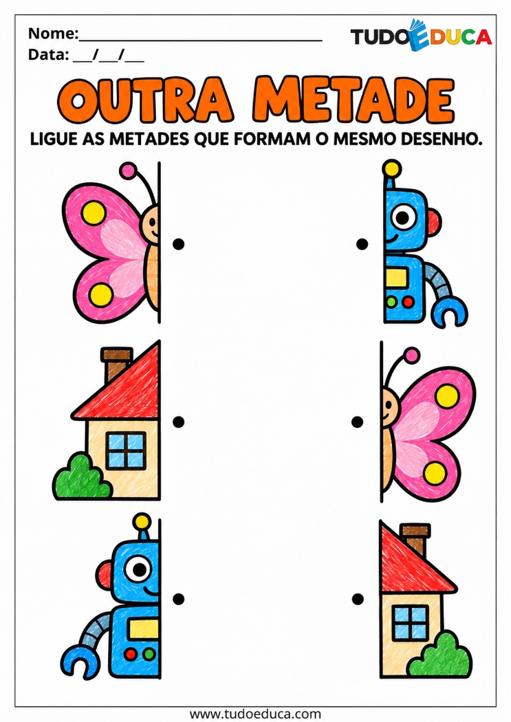 Atividade de Percepção Visual com simetria para Autismo