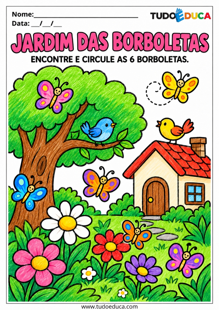 Atividade de Percepção Visual encontre na imagem para Autismo