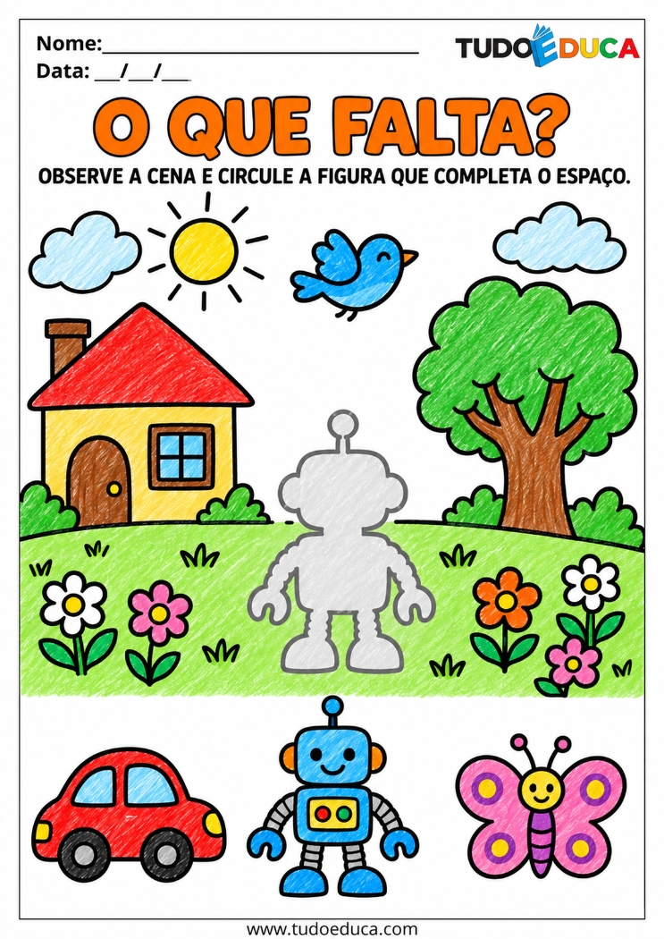 Atividade de Percepção Visual para Autismo
