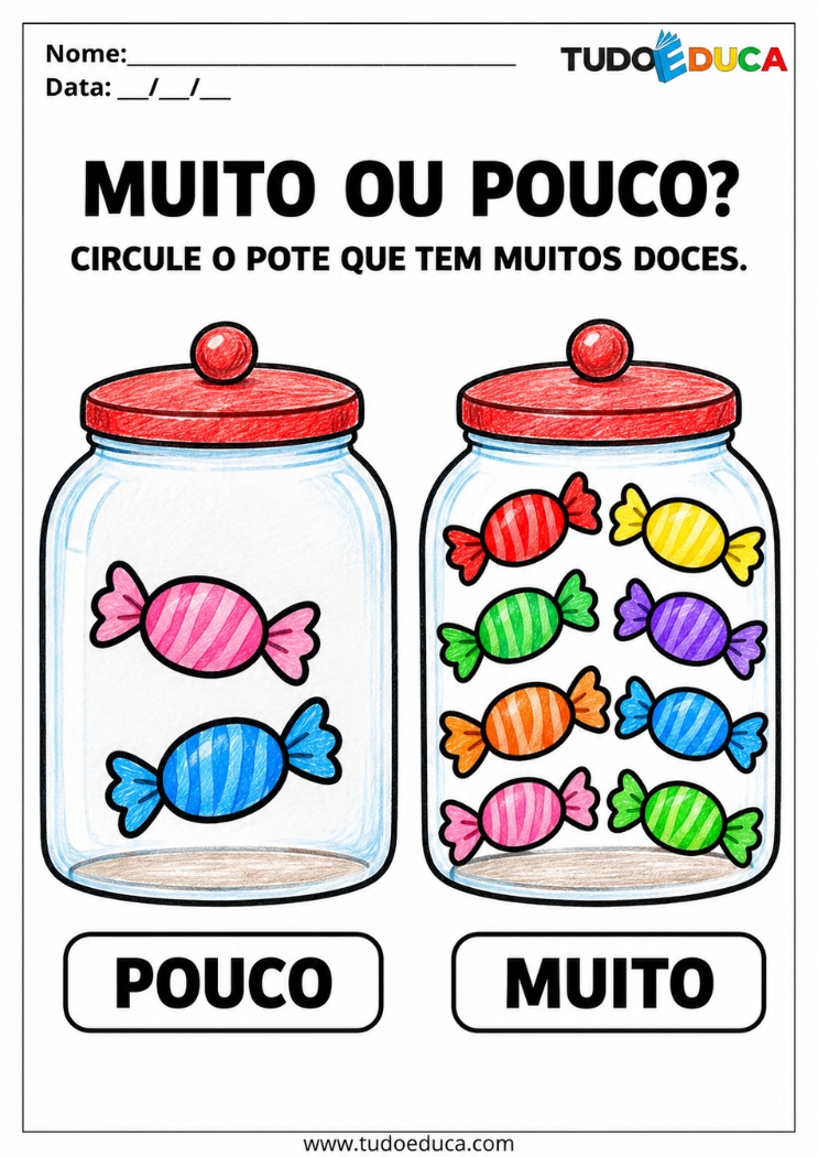 Atividade de Quantidades para Deficiência Intelectual
