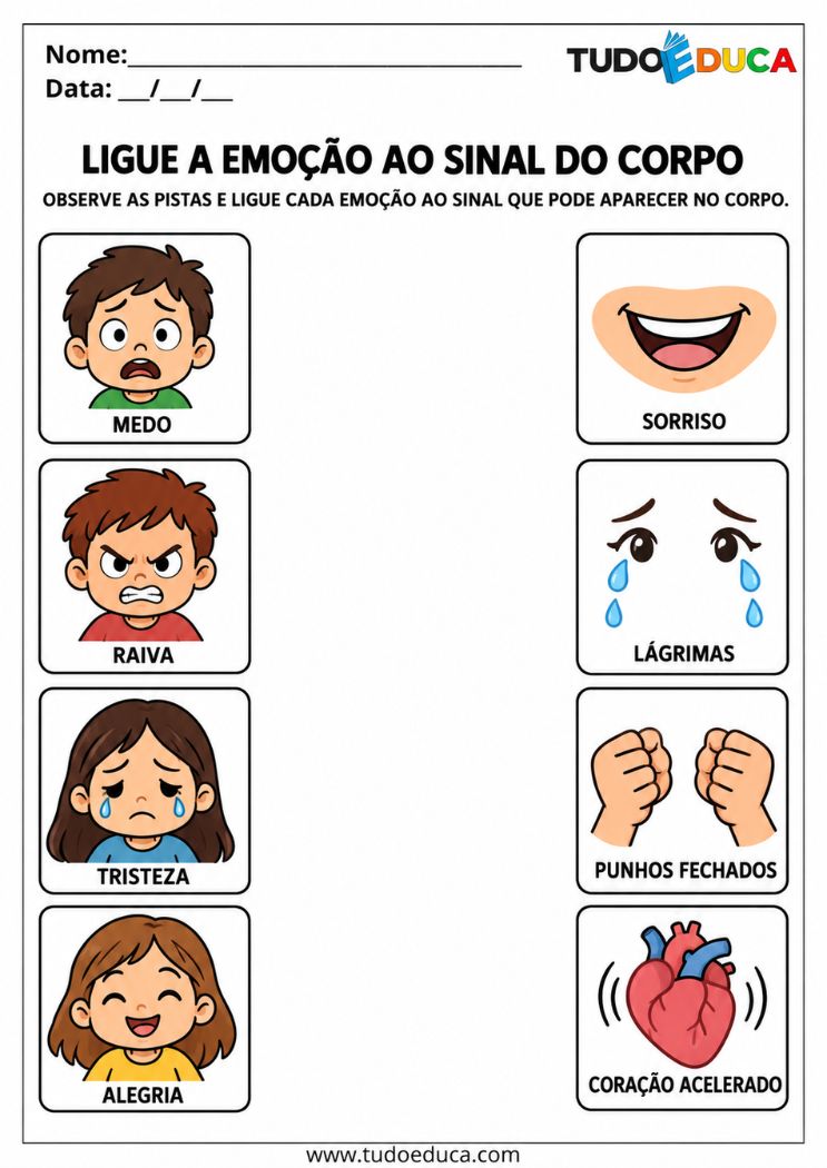 Atividade de ligar as Emoções para AEE