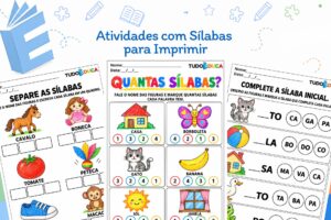 Atividades com sílabas para imprimir