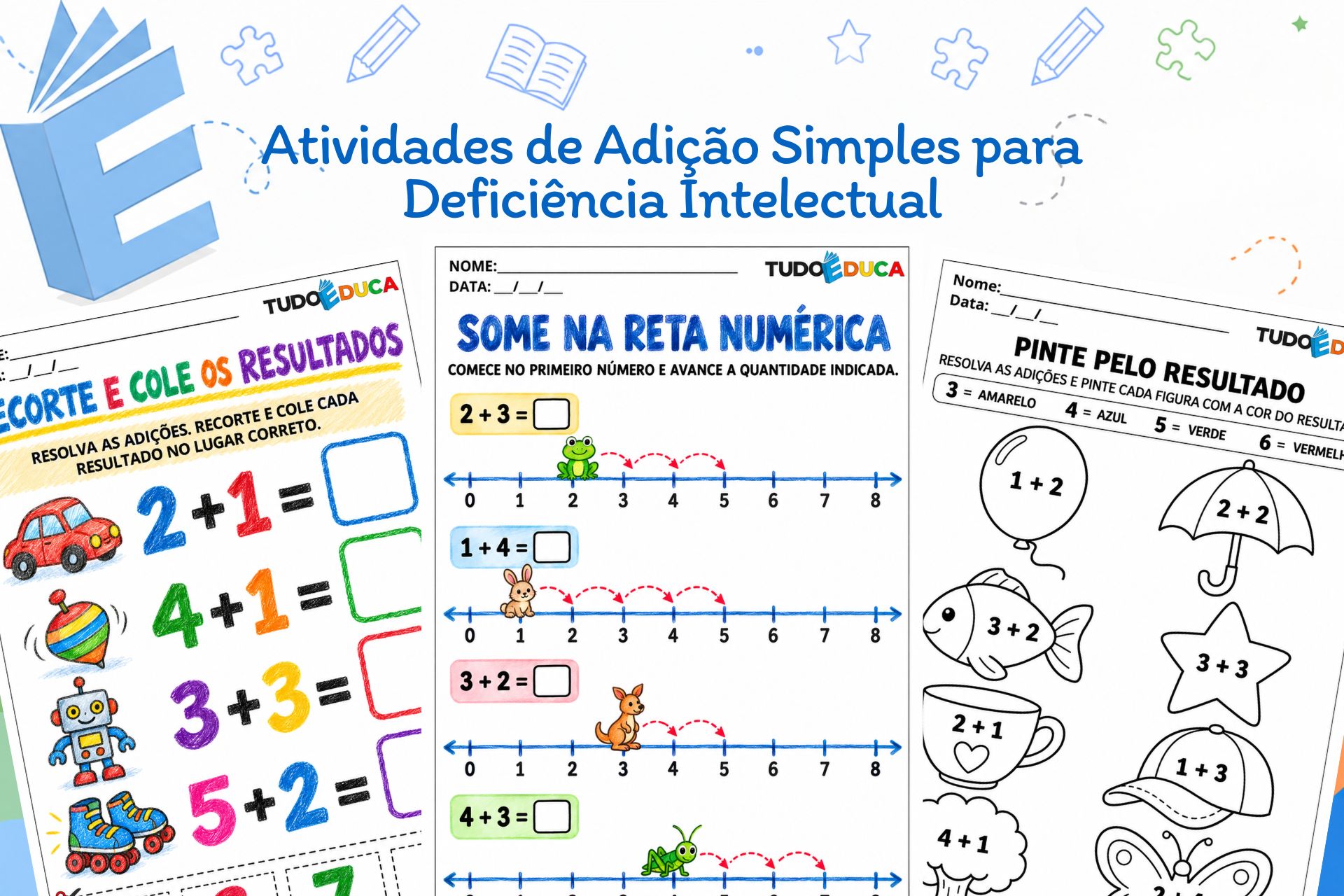 Atividades de Adição Simples para Deficiência Intelectual