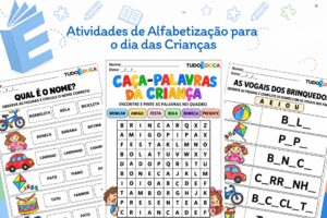 Atividades de Alfabetização para o dia das Crianças