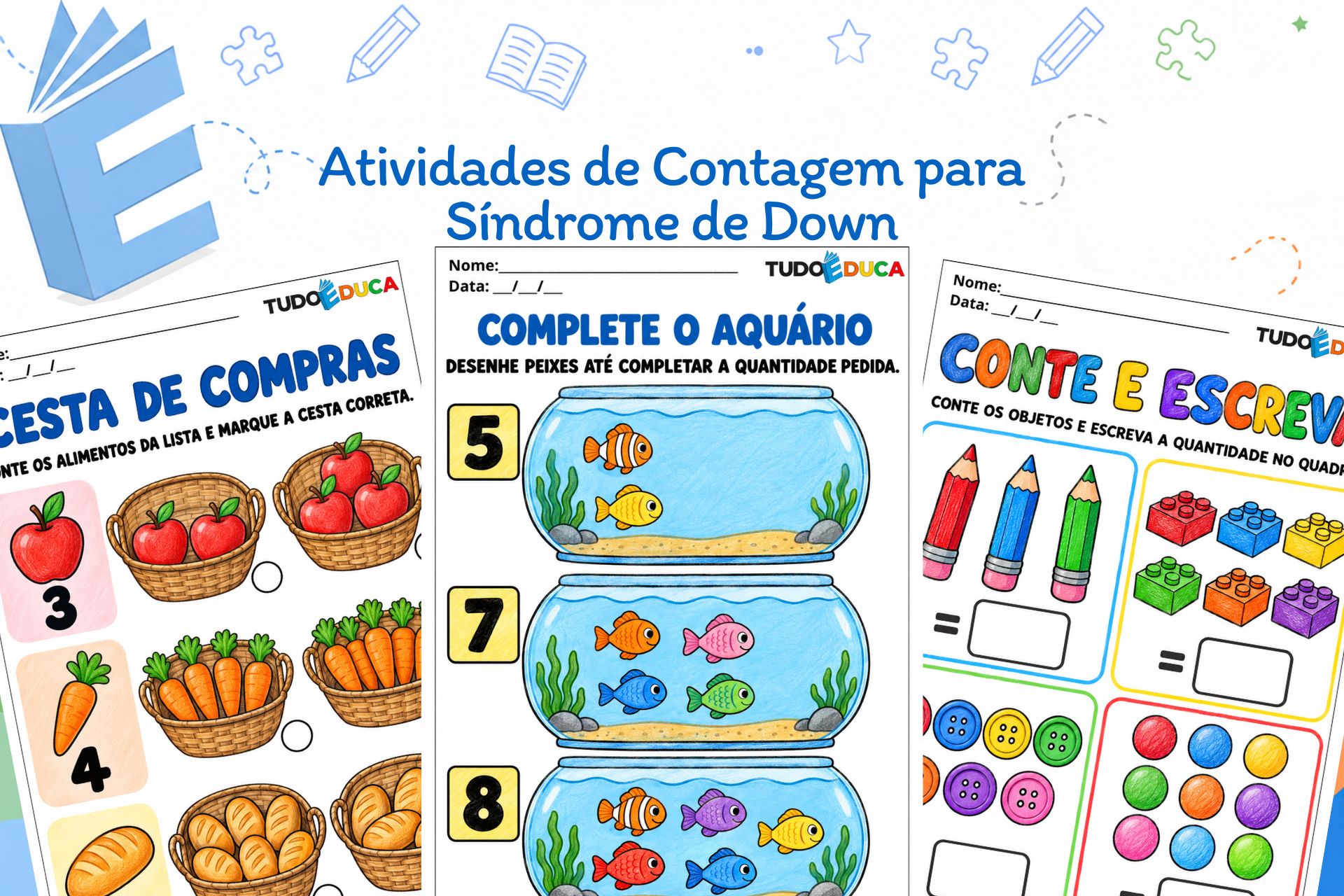 Atividades de Contagem para Síndrome de Down