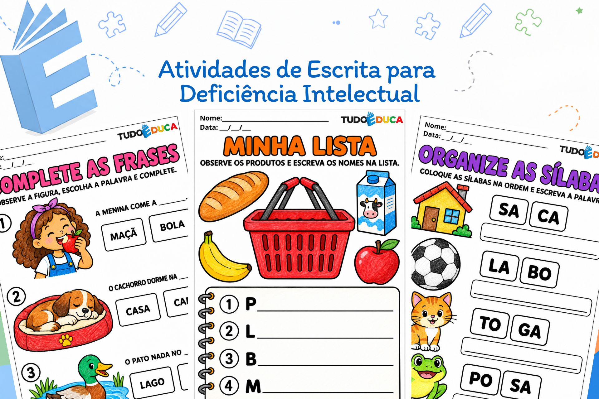 Atividades de Escrita para Deficiência Intelectual