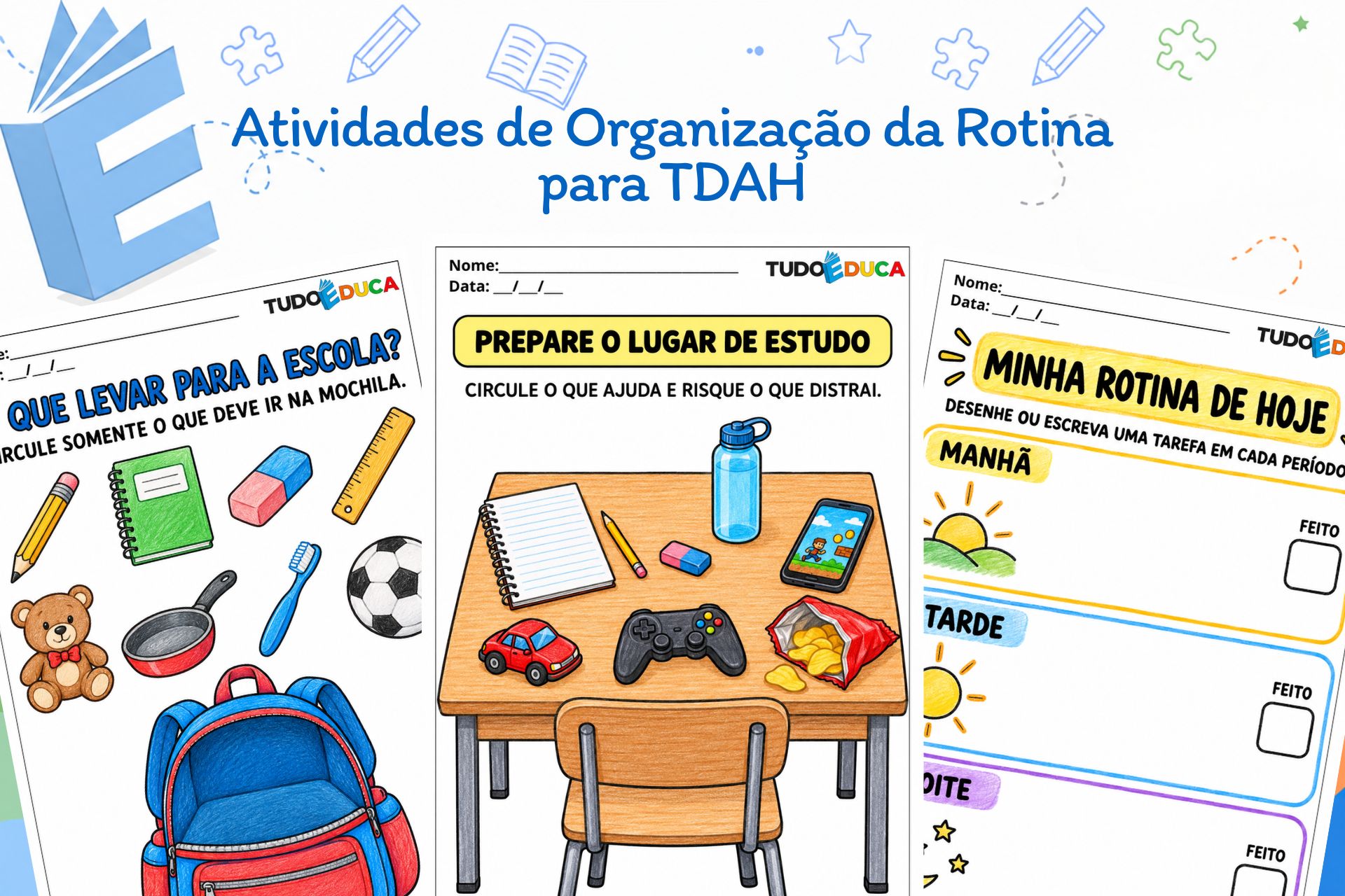 Atividades de Organização da Rotina para TDAH